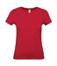 T-shirt #e150 femme rouge foncé B&C B&C