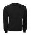B&C Mens Crew Neck Sweatshirt Top (Black)