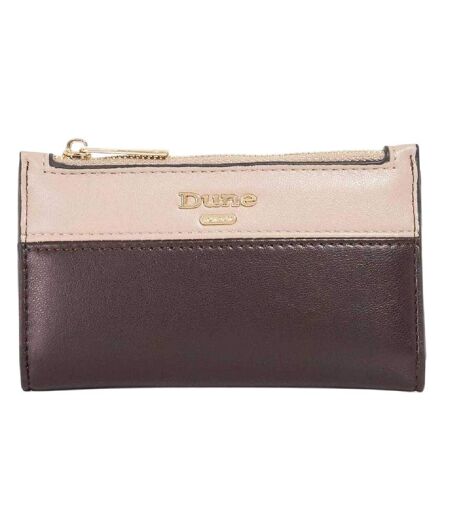 Womens/ladies Kennero Colour Block Wallet One Size Dark Brown Print Dune London