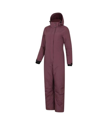 Womens/ladies Cloud Ski Suit Dark Purple Mountain Warehouse
