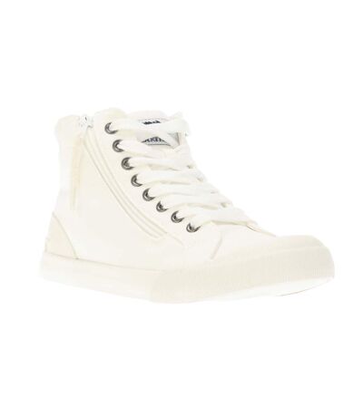 Womens/ladies jazzin hi canvas pumps white Rocket Dog