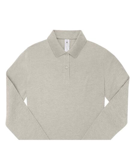 Polo Manches Longues My Polo Femme Gris Clair Chiné B&C