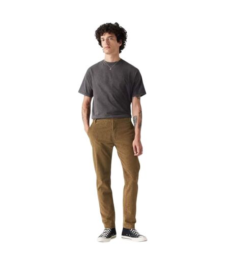 Mens Karla Corduroy Textured Slim Chinos Brown Levis