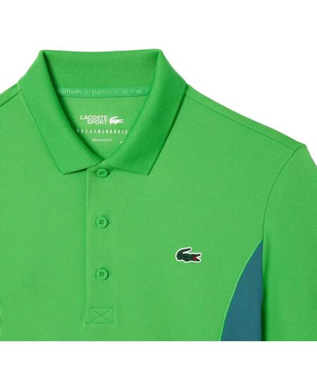 Mens Novak Djokovic Fan Regular Tennis Polo Shirt Green Lacoste