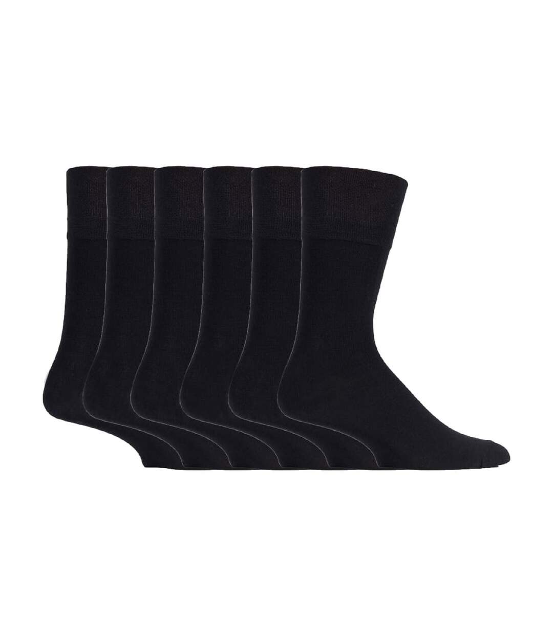 6 Pack Mens Non Elastic Loose Top Bamboo Socks-1