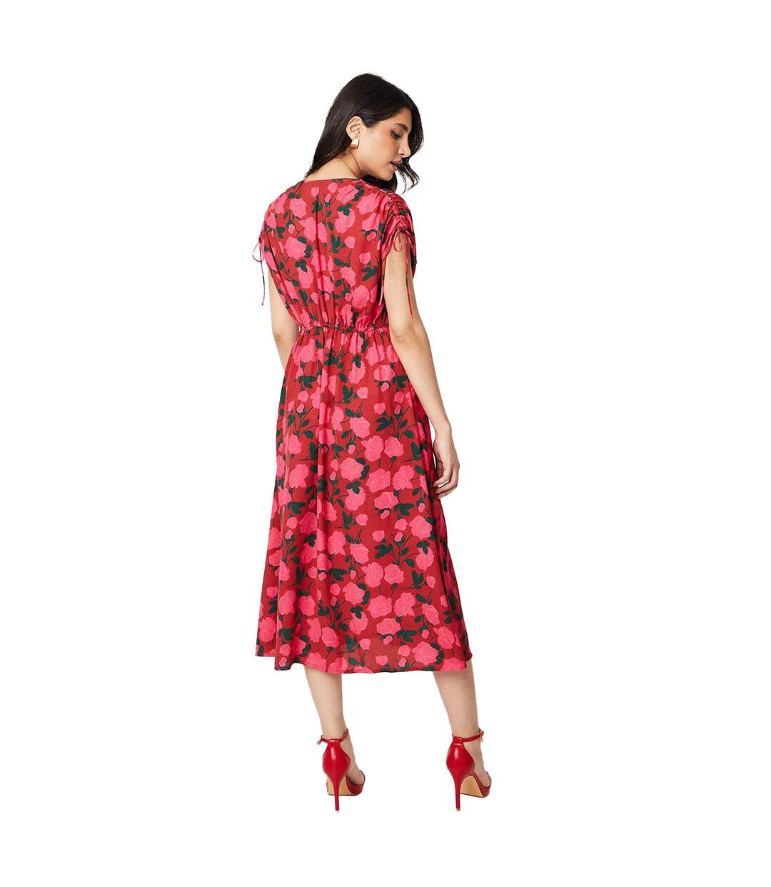 Robe mi-longue femme rouge Dorothy Perkins-2