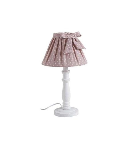 Lampe de chevet Shabby choc 40cm Rose