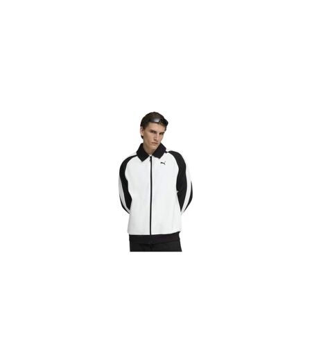 Mens T7 Tracksuit Top White Black Puma