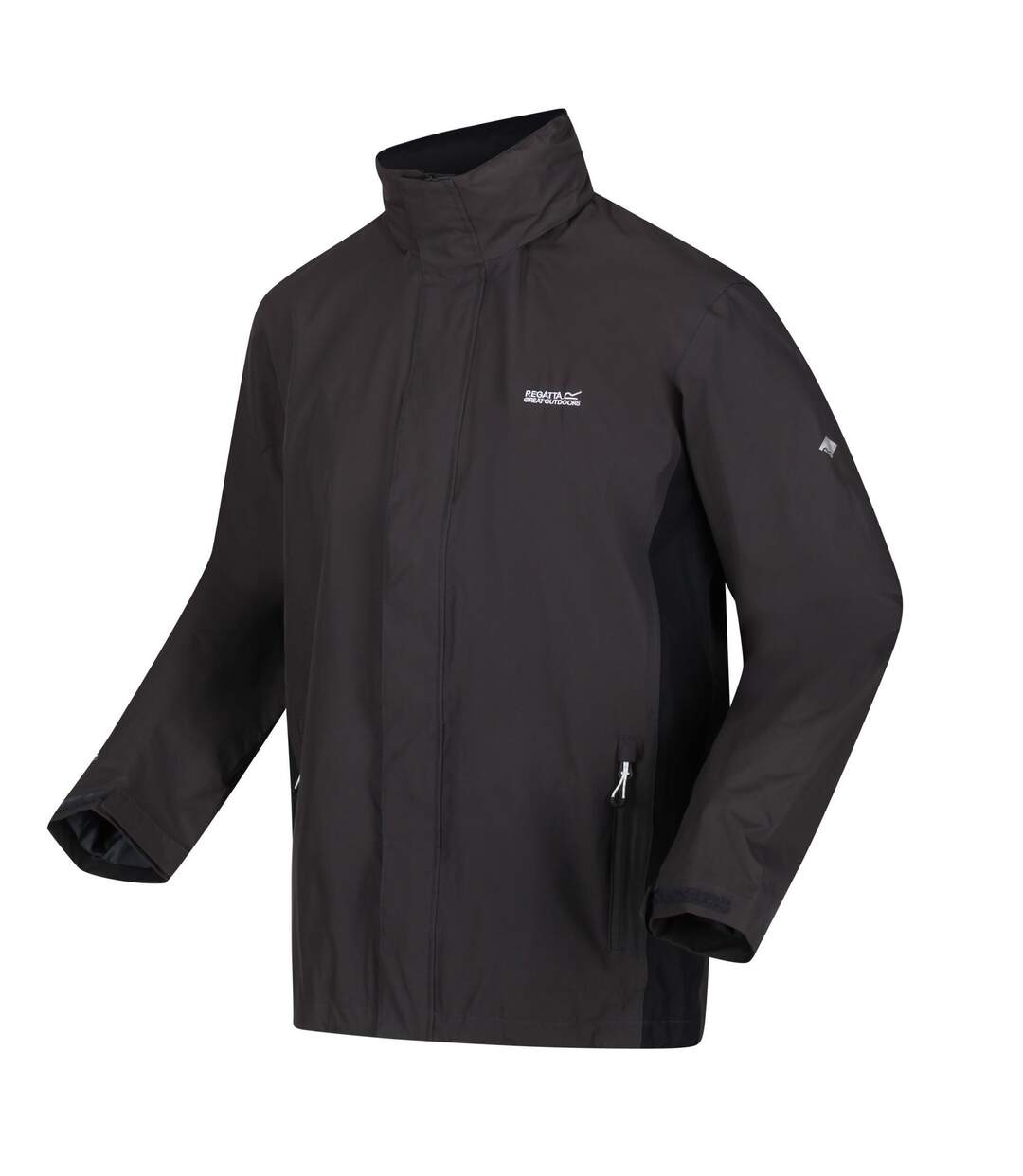 Regatta Great Outdoors Mens Outdoor Classic Matt Hooded Waterproof Jacket (Ash/Black) - UTRG919-4
