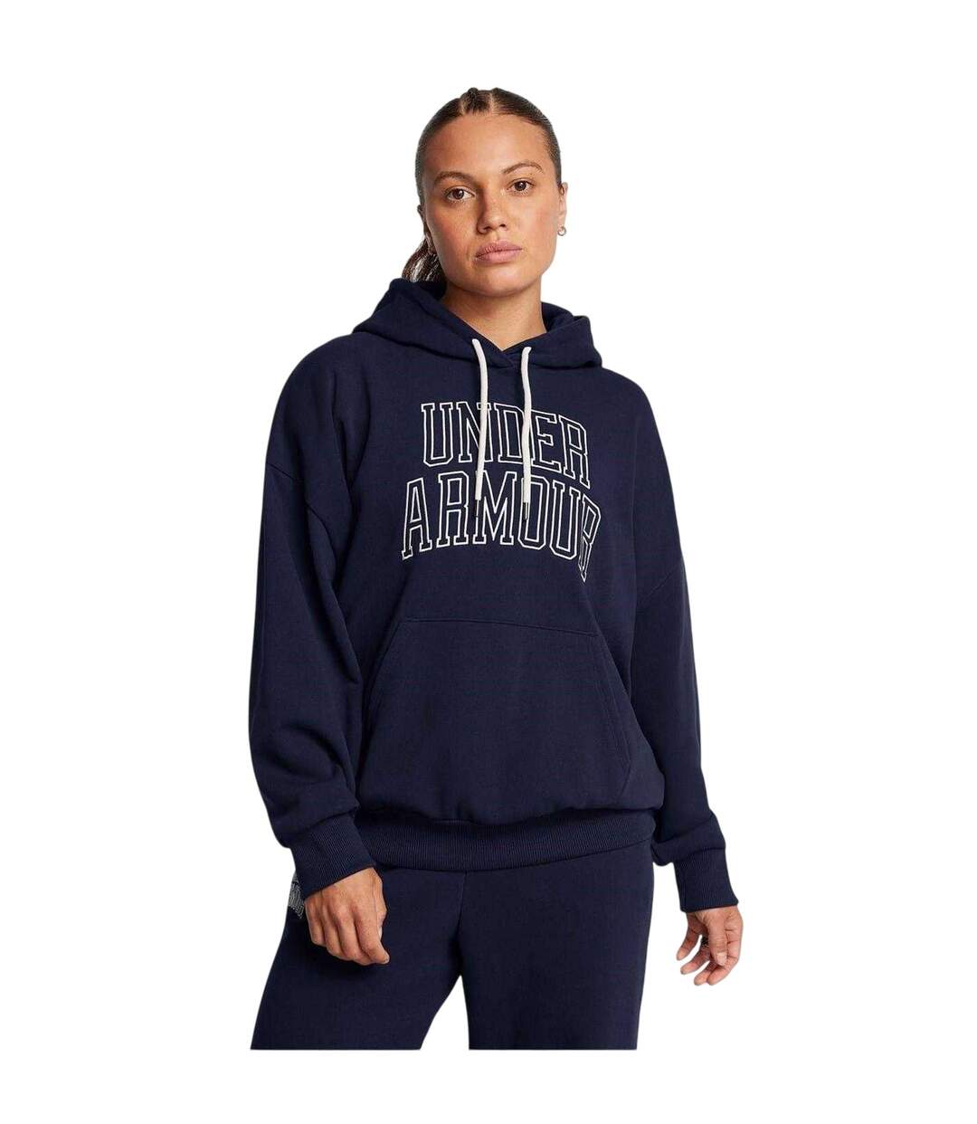 Sweat À Capuche Motif/style Icône Icon Femme Bleu Under Armour-4