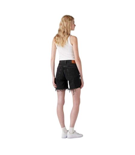 Womens/ladies 501 Denim Mid Thigh Jean Shorts Black Levis