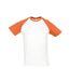 T-shirt manches courtes funky homme blanc/orange SOLS-1