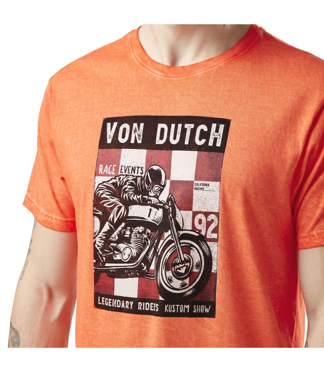 T-shirt homme col rond avec print en coton Event Vondutch