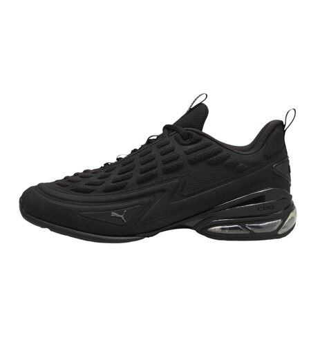 Mens Meza Logo Trainers Triple Black Puma