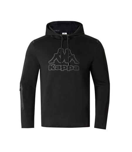 Sweat À Capuche Homme Noir Kappa