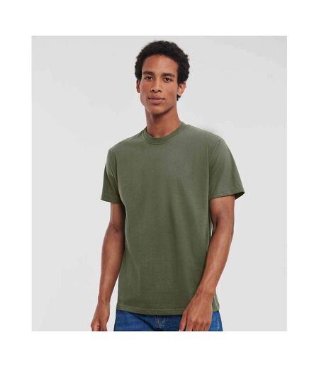 Russell Mens Ringspun Cotton Classic T-Shirt (Olive Green)