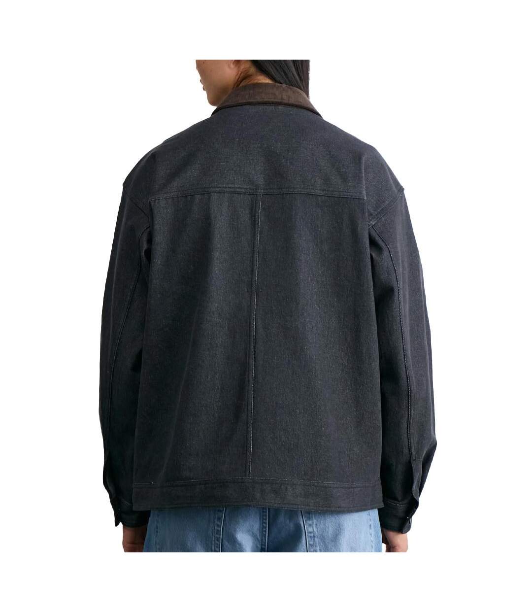 Veste noir mixte converse denim shirt-2
