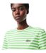T-shirt Motif/style À Rayures Femme Crème Vert Lacoste-3