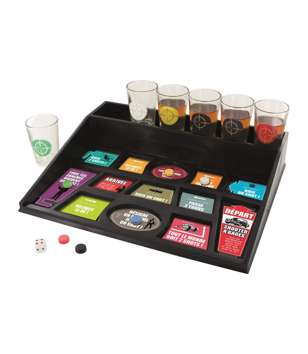Jeu à Boire 6 Shooters à Gages 27cm Multicolore-3