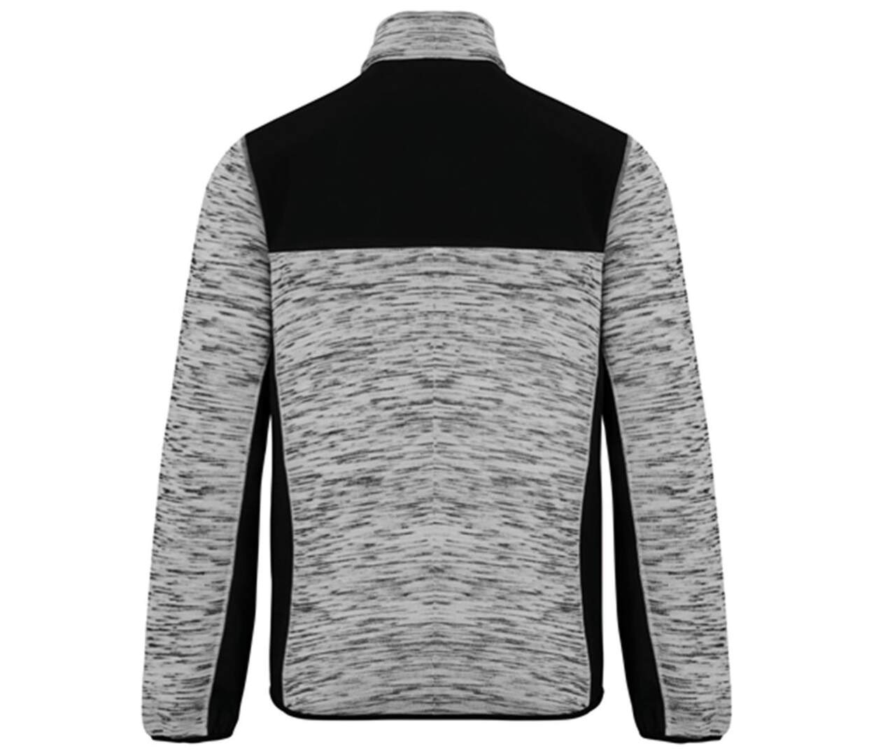 Veste recylée en polytricot - WK9108 - gris clair chiné et noir-2