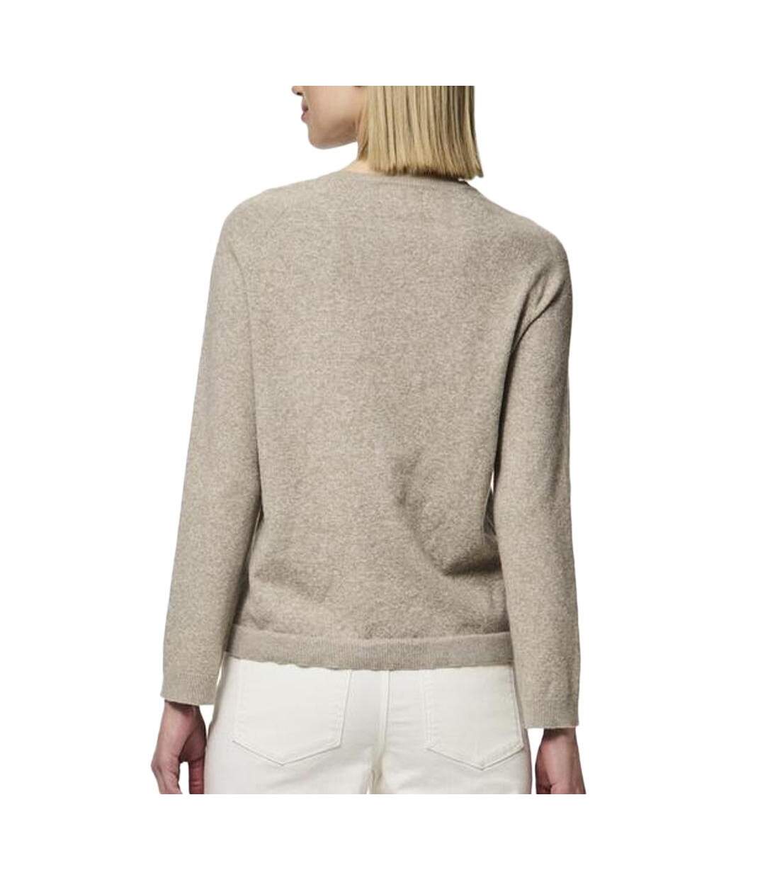 Pull beige femme pieces bree knit-2