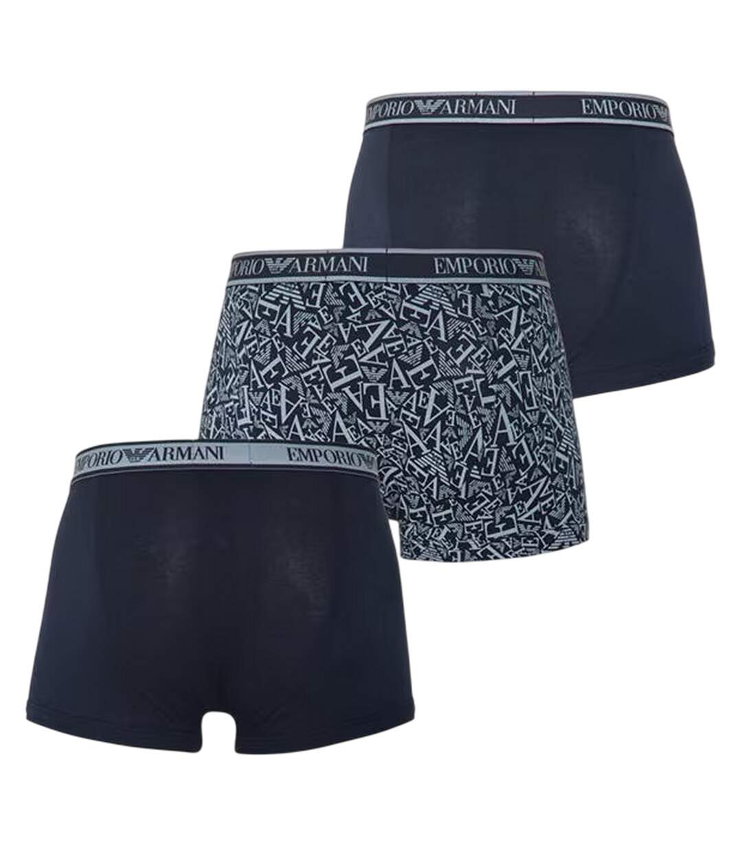 Lot De 3  Boxers Core Homme Bleu Imprimé Emporio Armani-2
