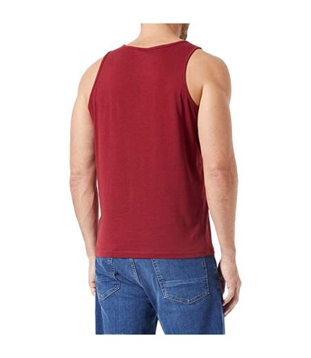 Mens basic tank top burgundy Build Your Brand