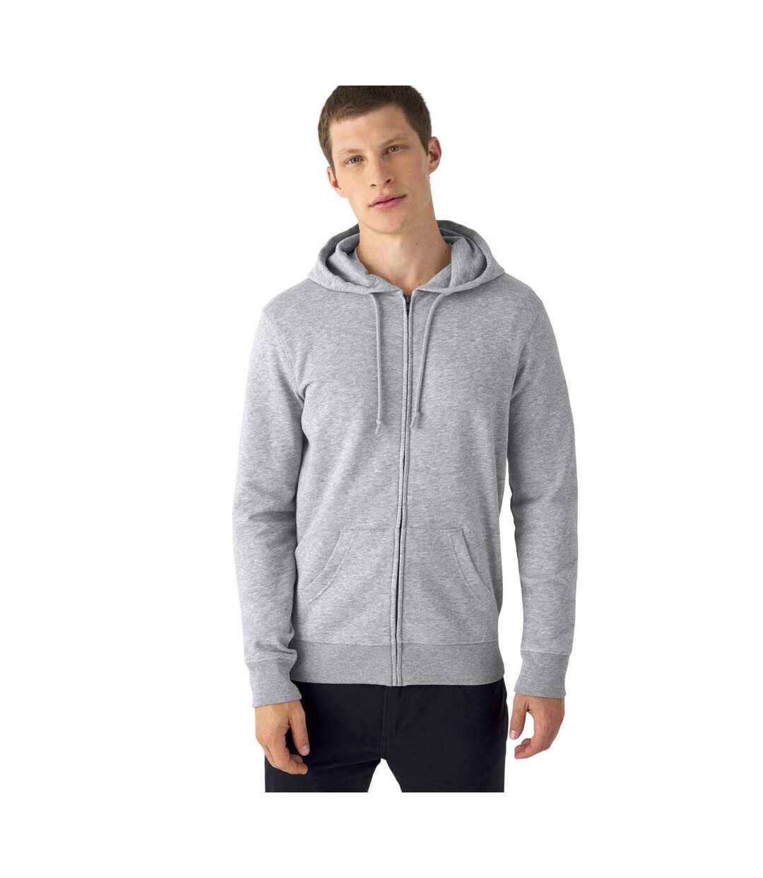 Veste À Capuche Inspire Homme Gris Chiné B&C-1