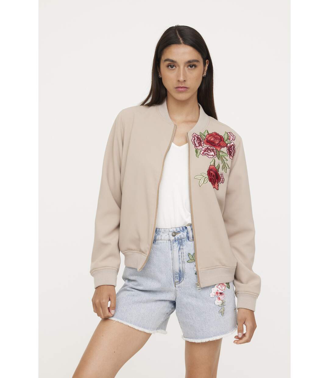 Veste manches longues polyester regular FLOWERS