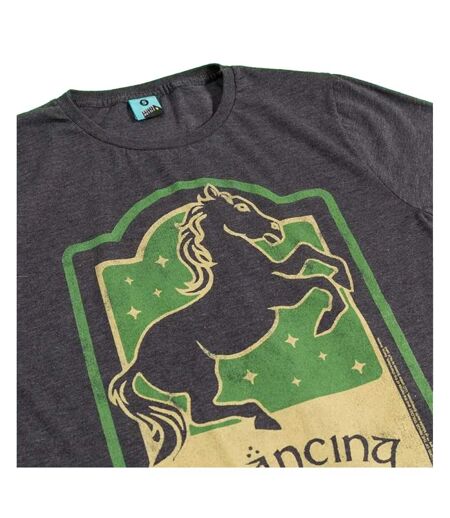 Unisex Adult Prancing Pony T-shirt Black The Lord Of The Rings