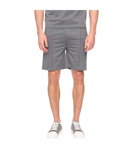 Mens Medford Pintuck Everyday Polo And Shorts Set Grey Duck And Cover