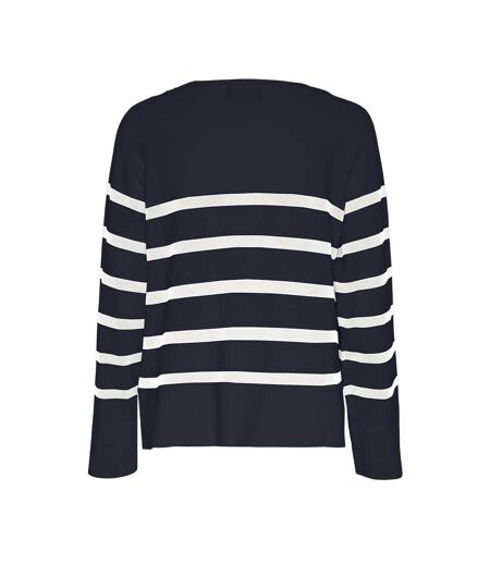 Pull marine/blanc femme pieces sia