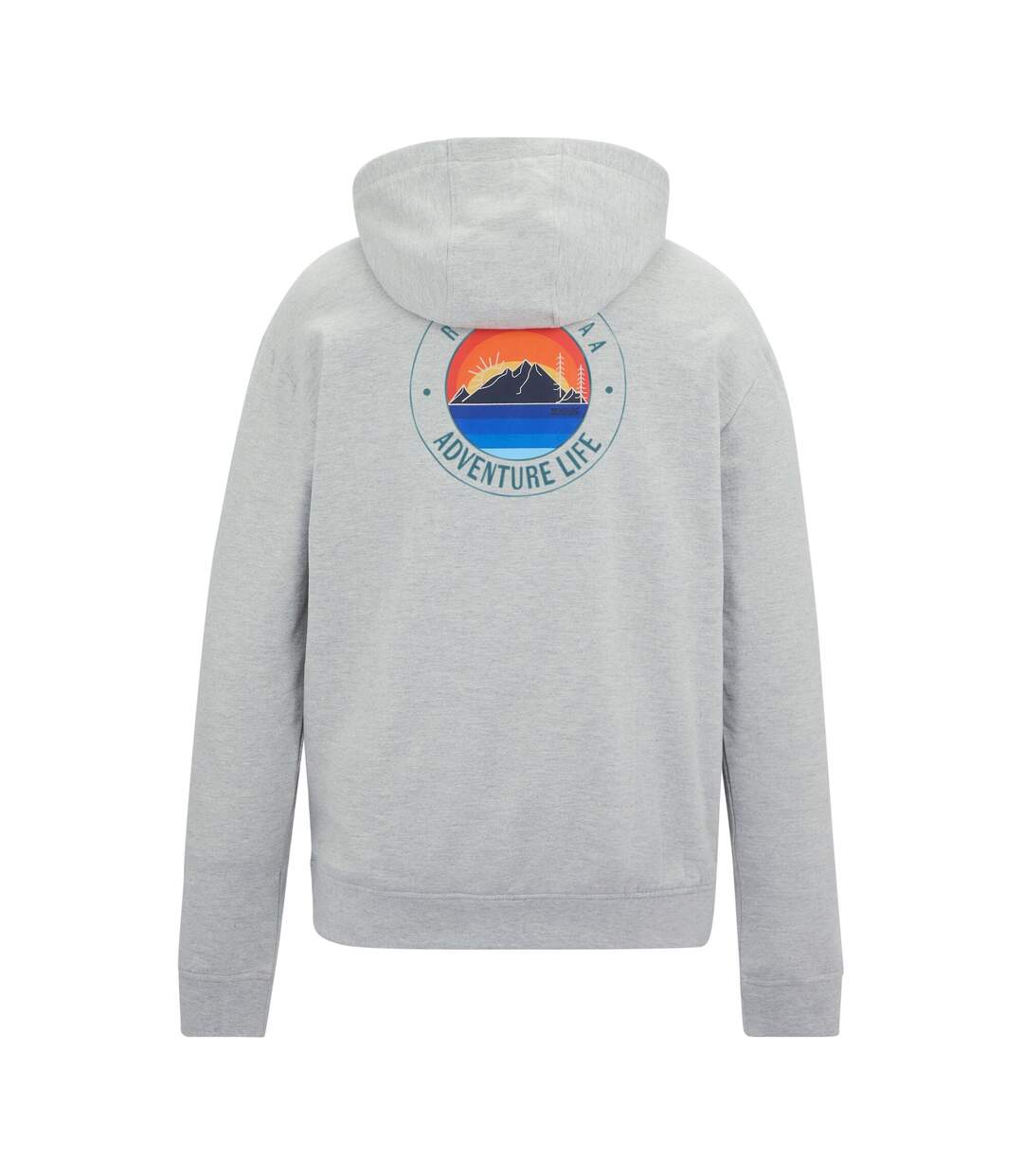 Sweat À Capuche Motif/style Imprimé Au Dos Cline Homme Gris Chiné Vert Méditerranéen Regatta-3