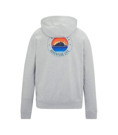 Sweat À Capuche Motif/style Imprimé Au Dos Cline Homme Gris Chiné Vert Méditerranéen Regatta