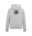 Sweat À Capuche Motif/style Imprimé Au Dos Cline Homme Gris Chiné Vert Méditerranéen Regatta-3