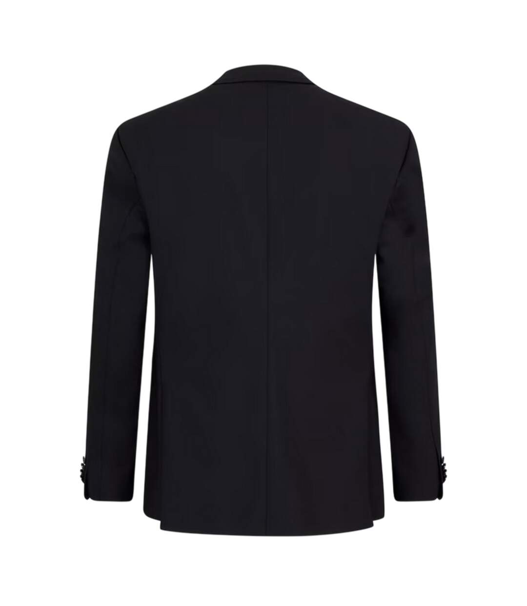 Mens Lapel Collar Suit Jacket Black Boss-3