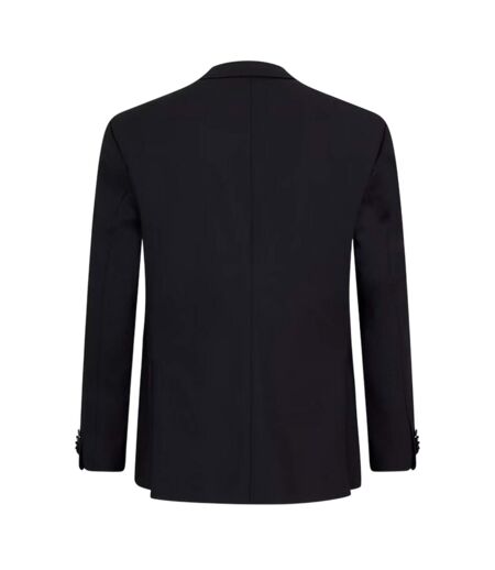 Mens Lapel Collar Suit Jacket Black Boss