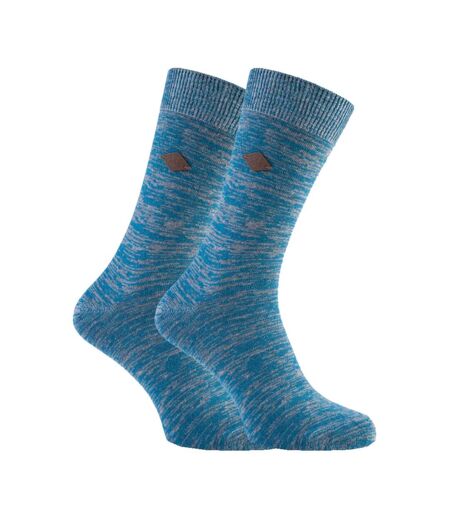 2 Pack Mens Bright Colour Luxury Cotton Casual Crew Socks