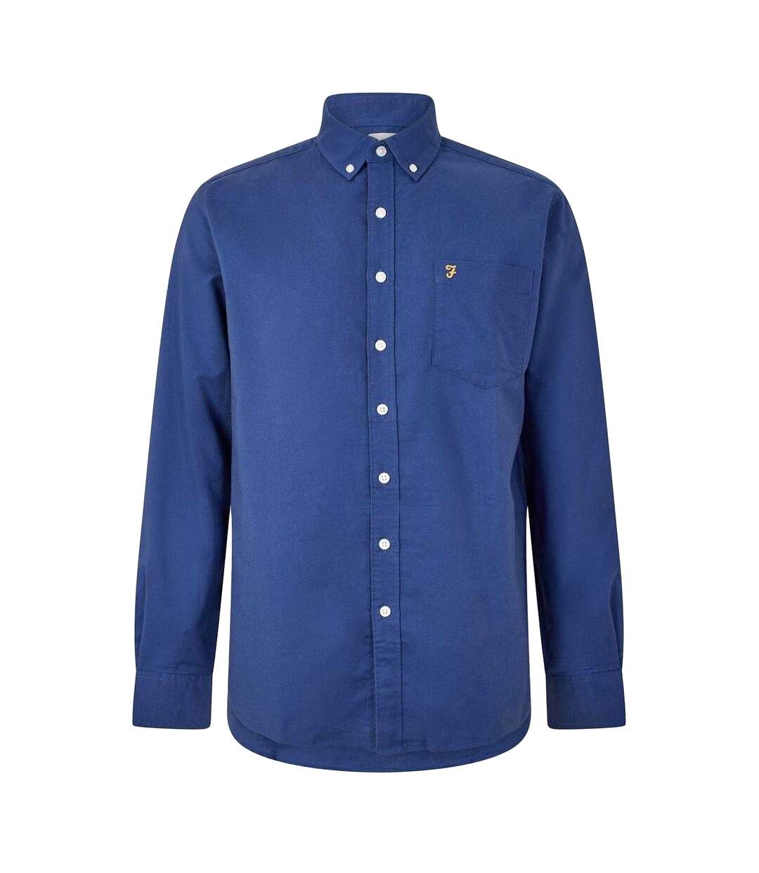 Mens Boxworth Regular Formal Shirt Mid Blue Farah-1