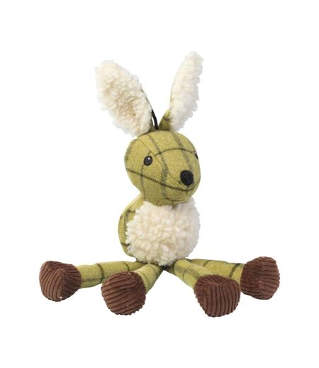 House Of Paws Plush Tweed Hare Long Legs Dog Toy (Green) (One Size) - UTBZ3536