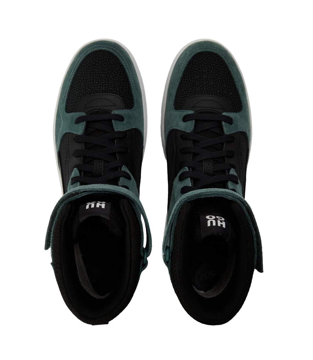 Mens Kilian Hito Ltmx Suede Trainers Black Teal Hugo-4