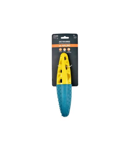 Jouet pour Chien Ovale Géométrique 23cm Bleu