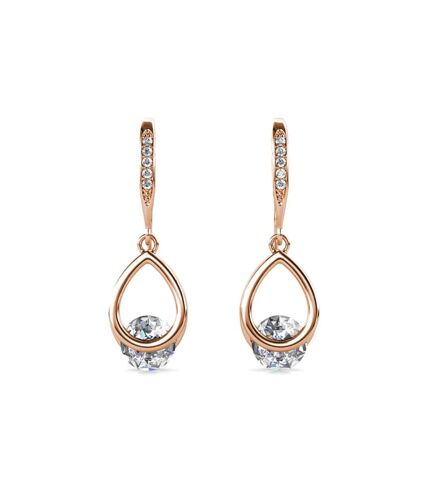 Boucles d'oreilles Tristin Hook - Or Rosé et Cristal