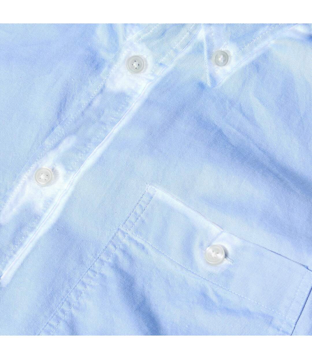 Mens Plain Oxford Button-down Shirt Pastel Blue Boss-3