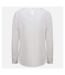 Henbury Womens/Ladies Pleat Front Long Sleeve Blouse (White)