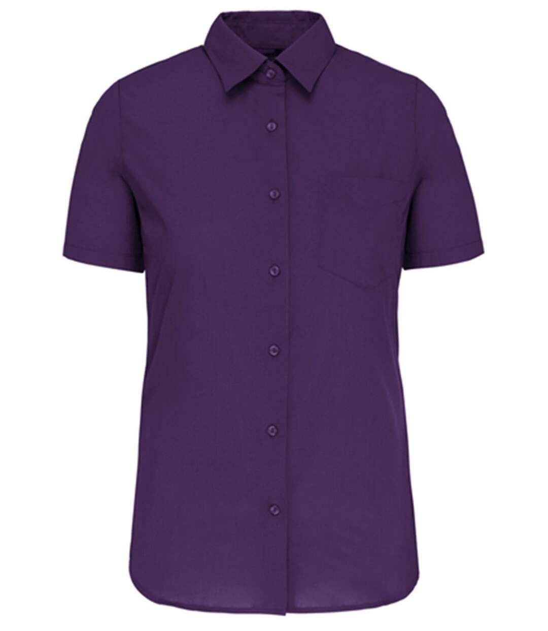 Chemise popeline manches courtes - Femme - K548 - violet