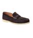 Mens Drum Suede Loafers Burnt Brown Base London-1