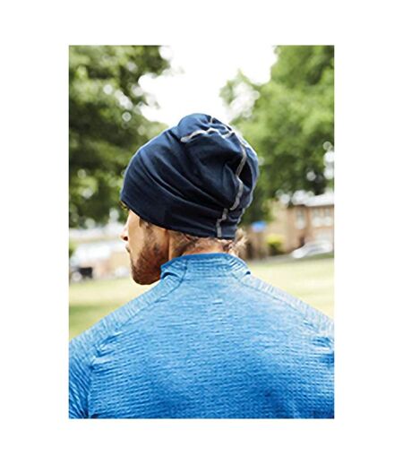 Bonnet hommes bleu marine/blanc Beechfield