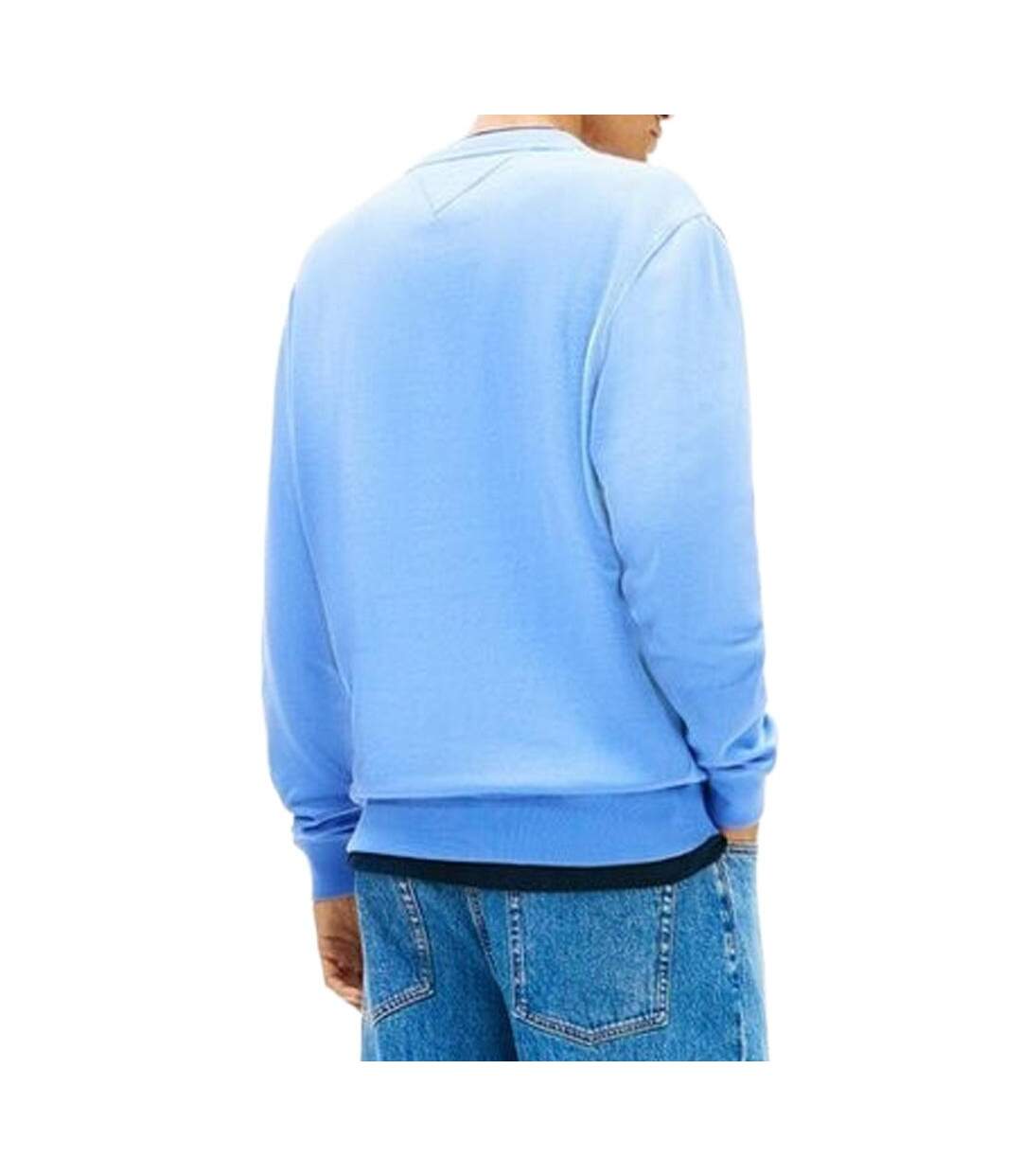 Sweat bleu homme tommy hilfiger reg flag crews-2
