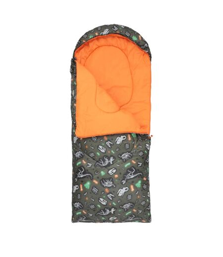 Apex Dinosaur Skeleton Mini Midseason Sleeping Bag One Size Dark Green Mountain Warehouse